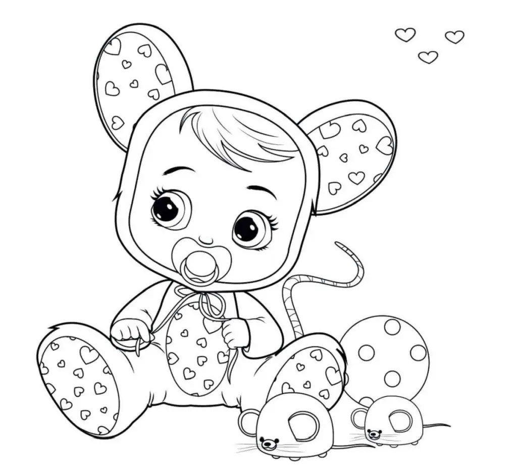 Baby doll coloring book