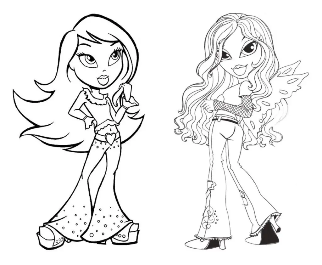 Bratz dolls for coloring