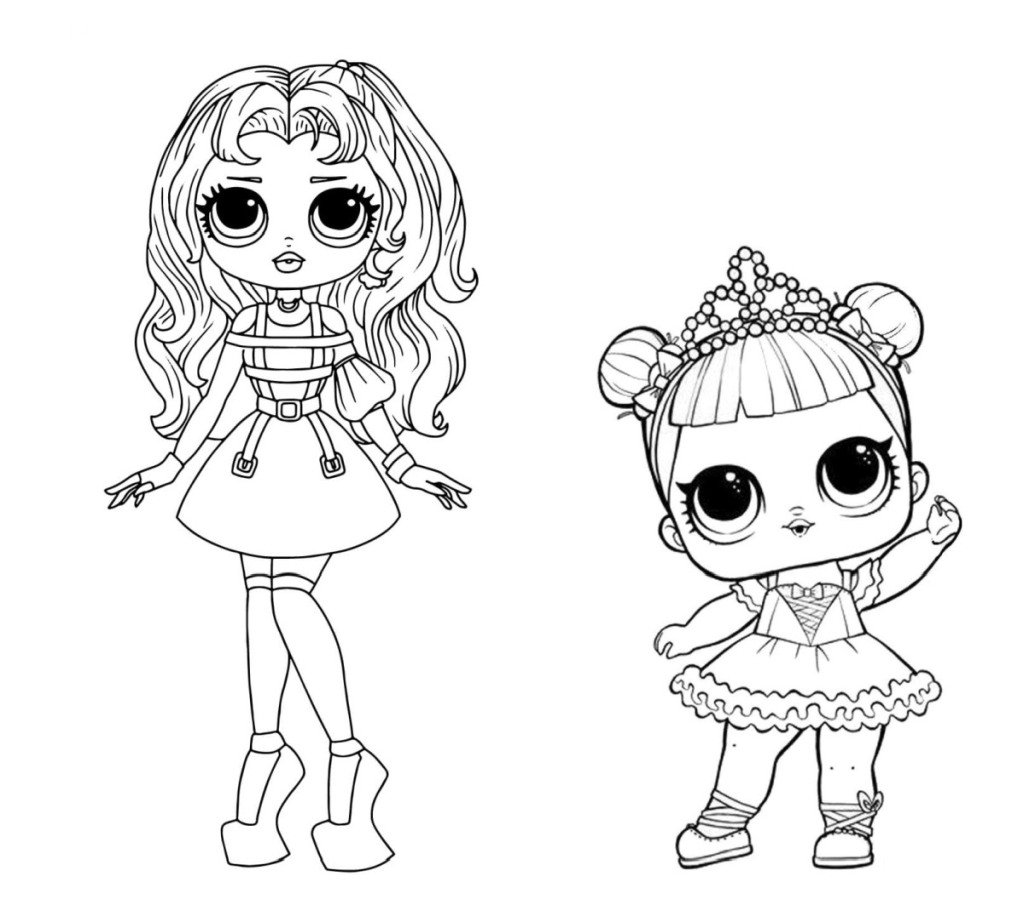 Doll coloring page