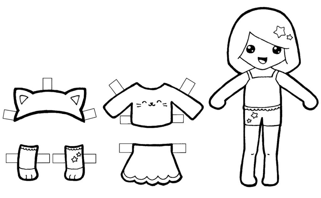 Doll coloring page