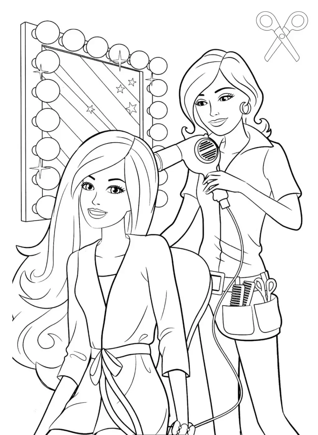 Hair saloon for coloring