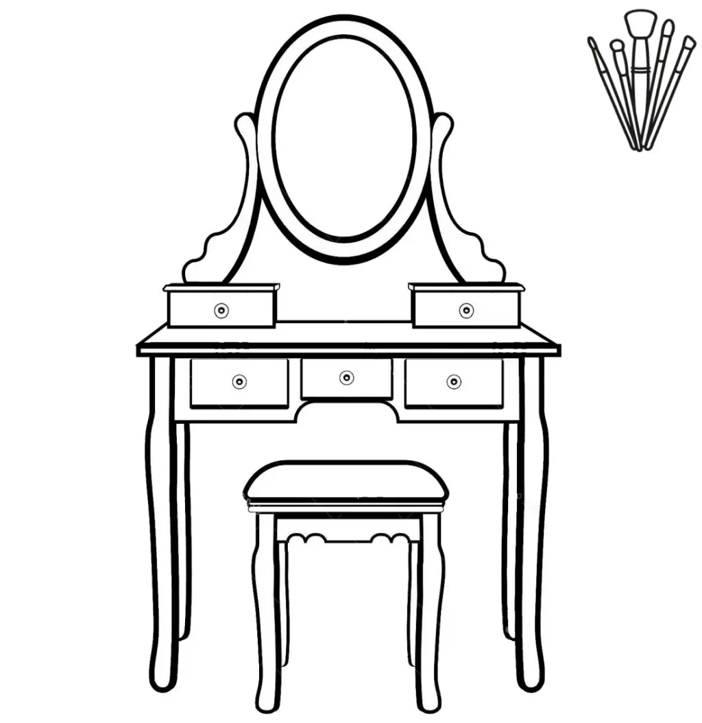 Makeup table for coloring