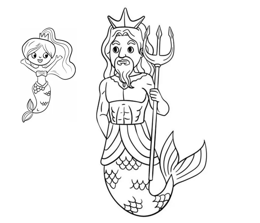 Merman 2 for coloring