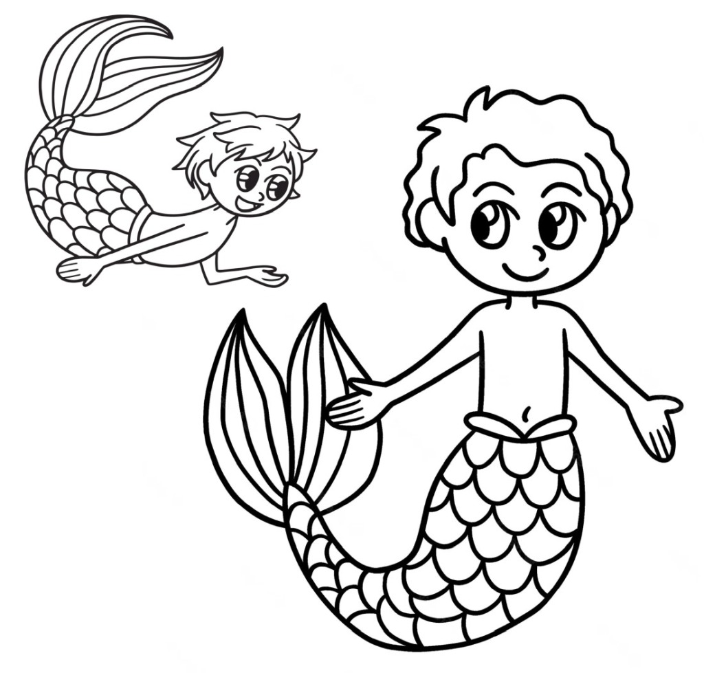 Mermaid coloring for girls