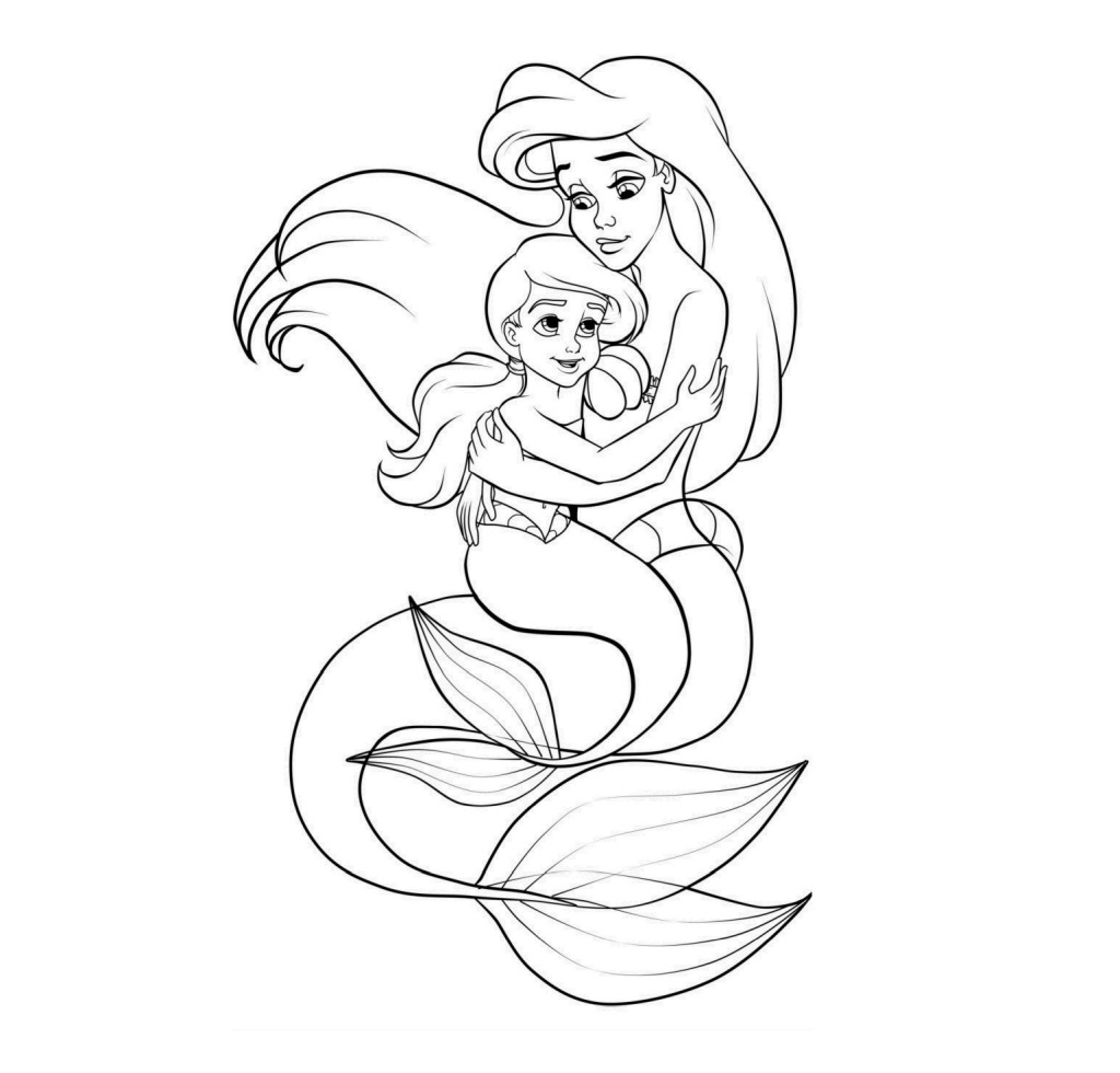 Mermaid coloring for girls