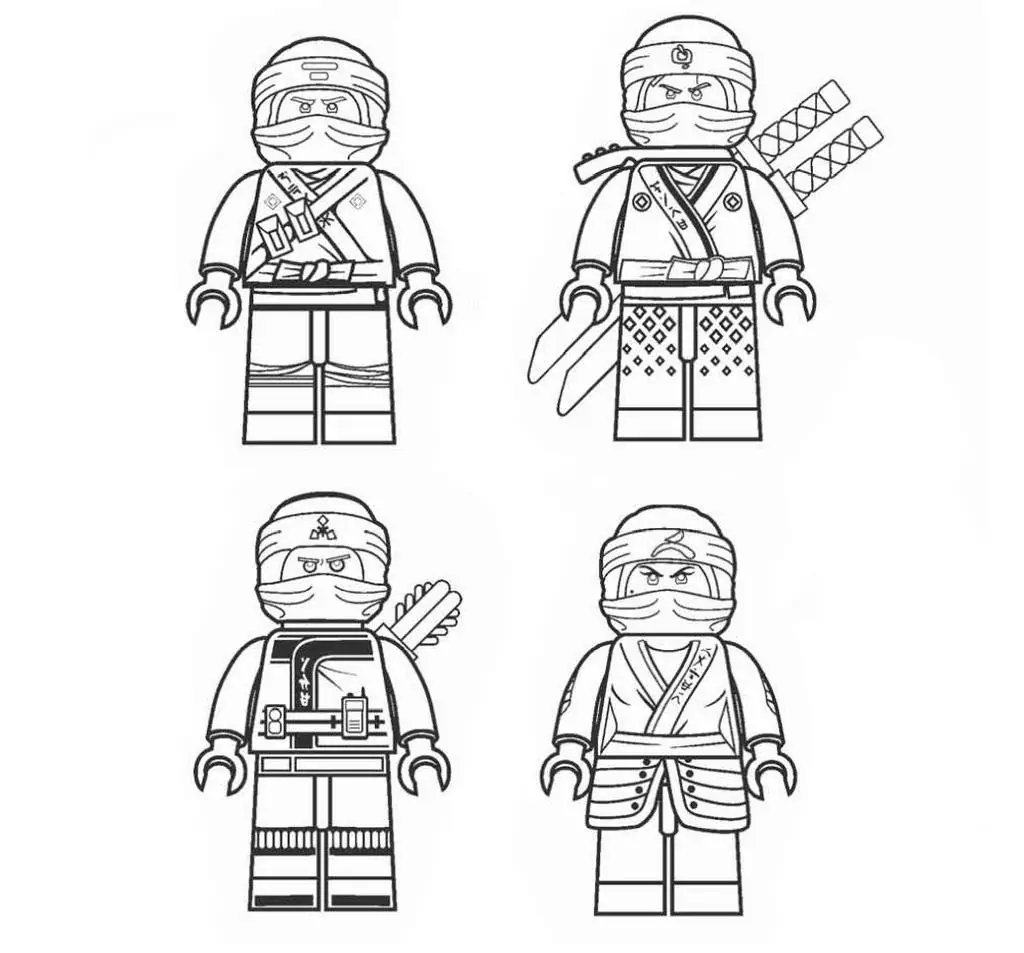 4 Ninjago for coloring