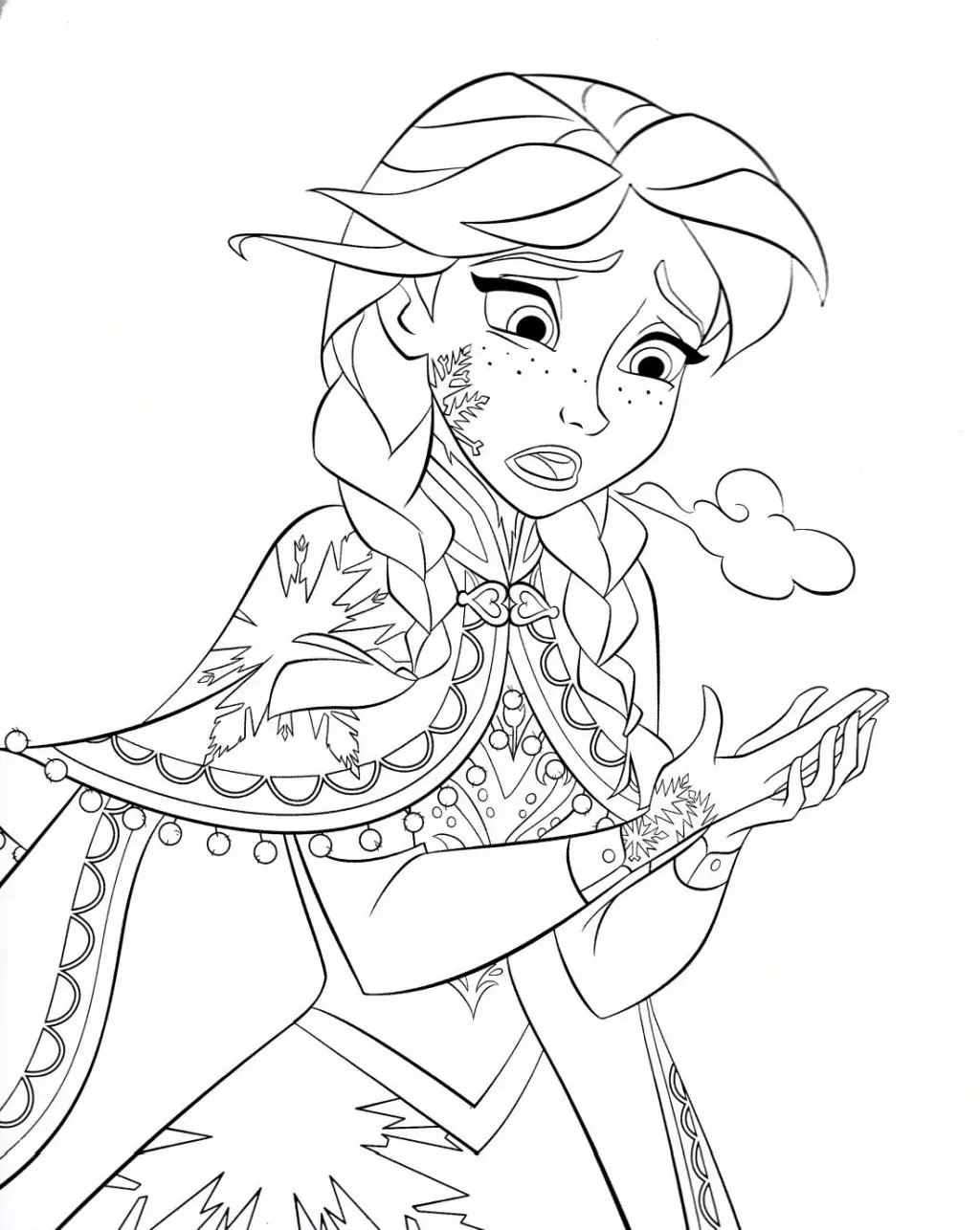 Frozen Anna coloring