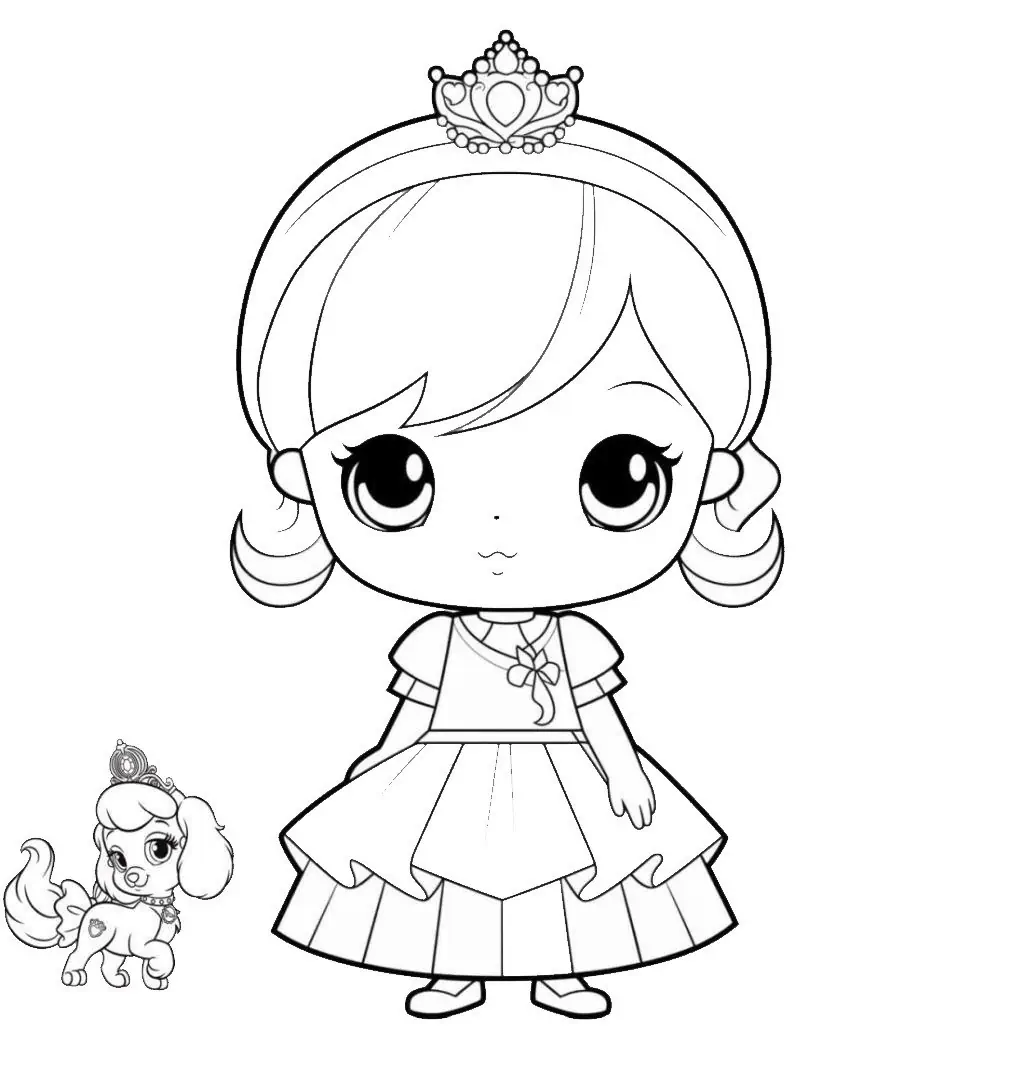 Young princess coloring