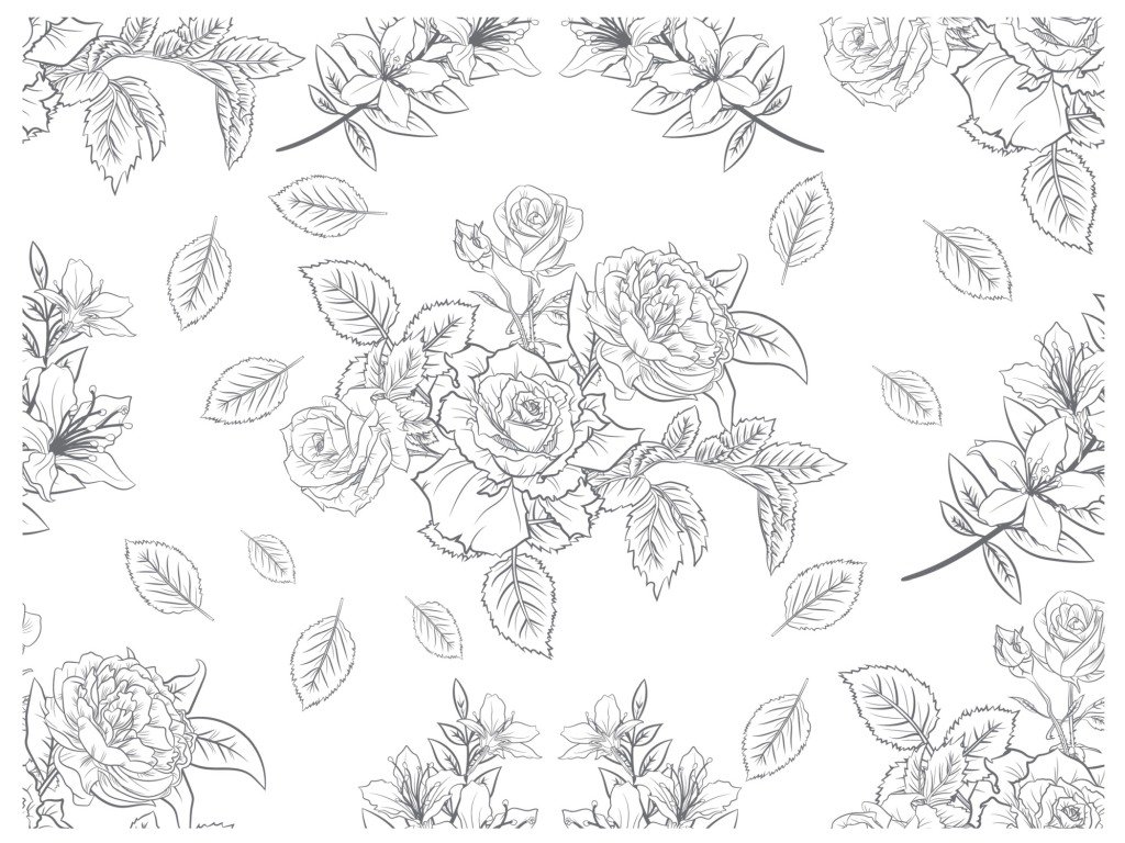 Rose coloring page