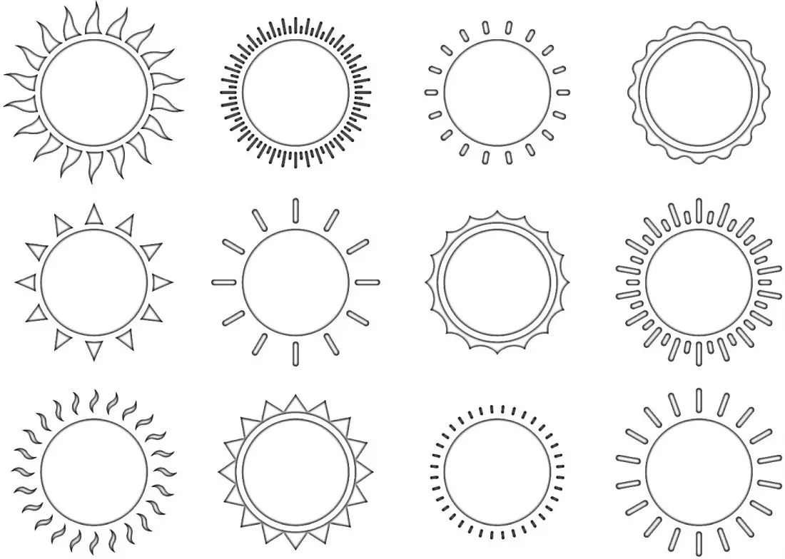 Sun gallery coloring