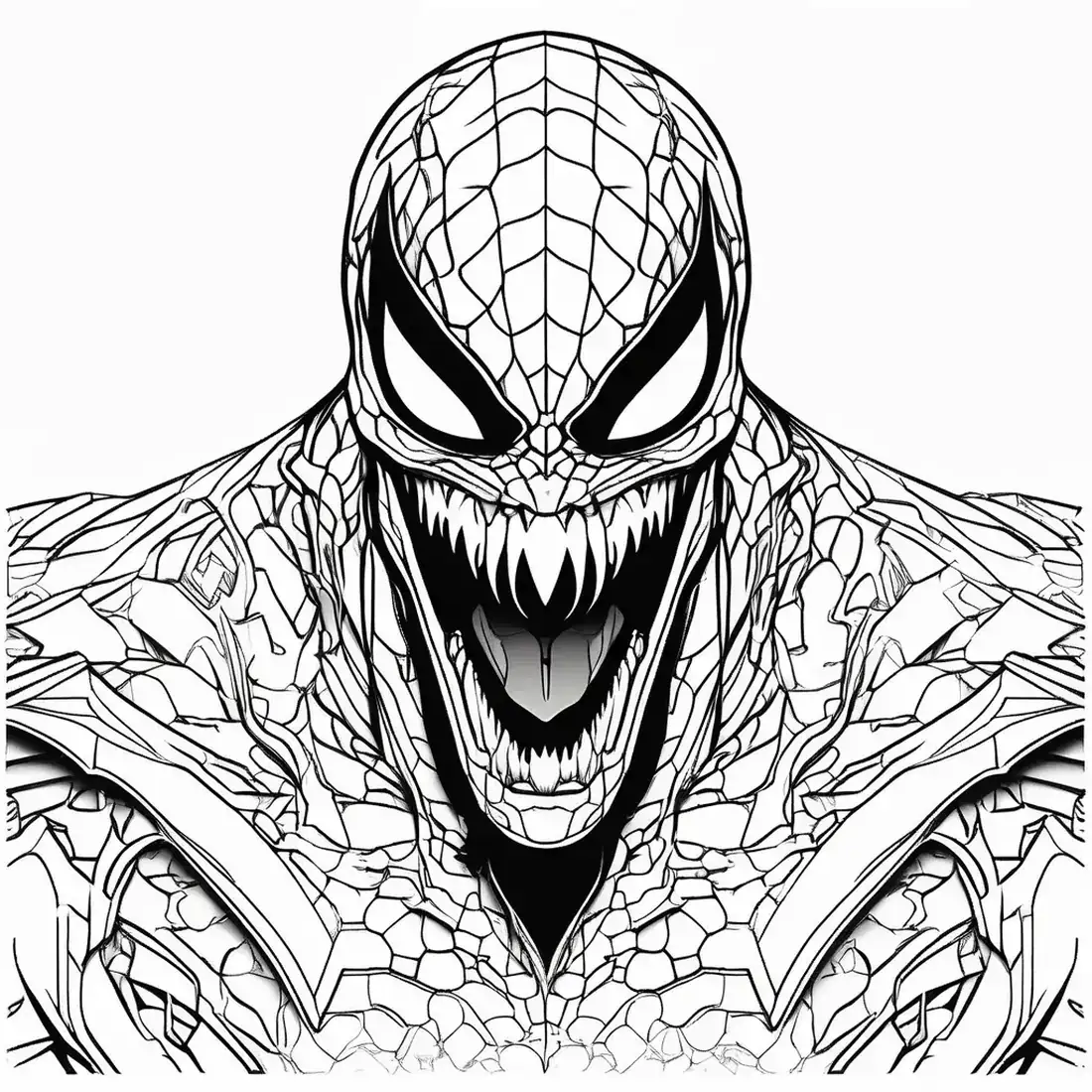 Venom face for coloring