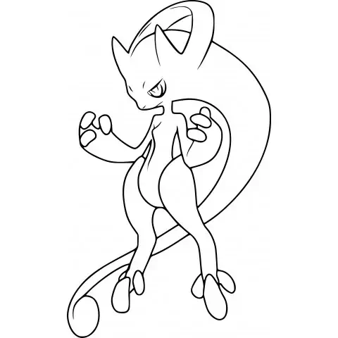 Mewtwo para colorear