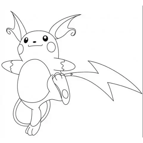 Raichu para colorear