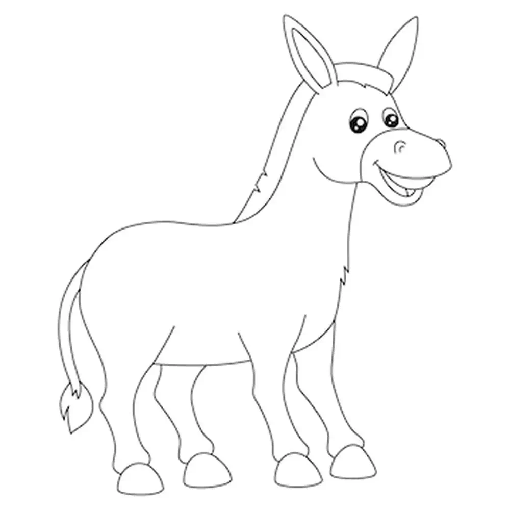 Colorear el burro.