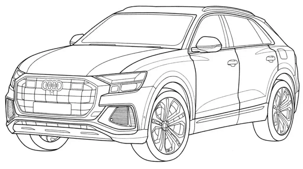 Rang berish uchun Audi Q8 mashinasi