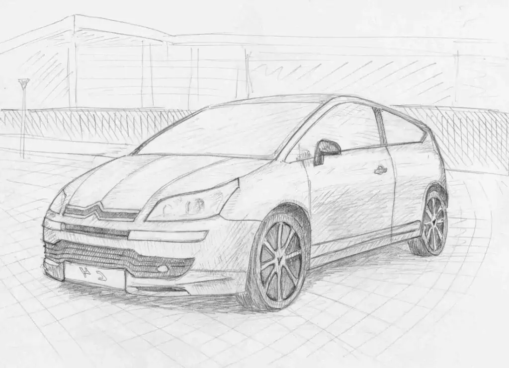 gambar pensil untuk mewarnai - citroen