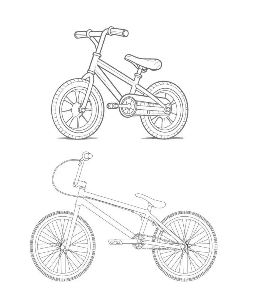 Bo'yash uchun velosipedlar, velosiped