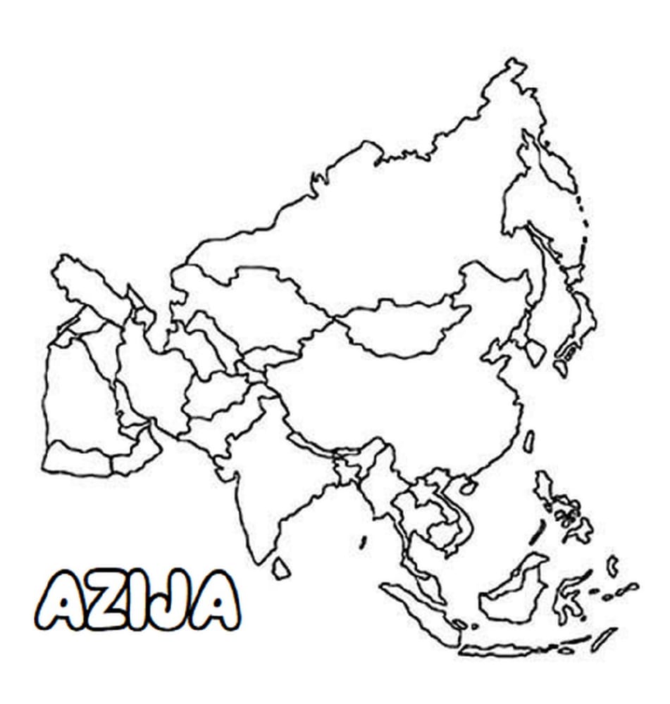 Arriba 100 Imagen Mapa Del Continente Asiatico Para Colorear Con