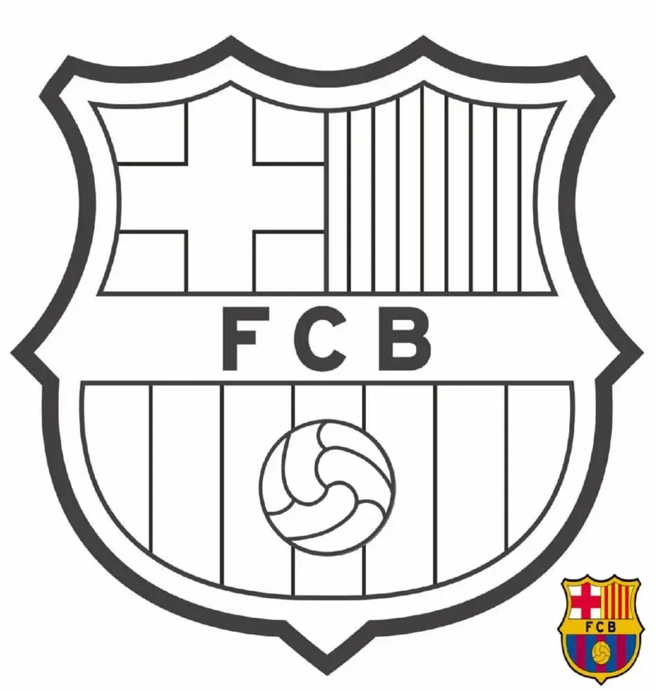 Футбольний бейдж FCB Barcelona для розмальовки