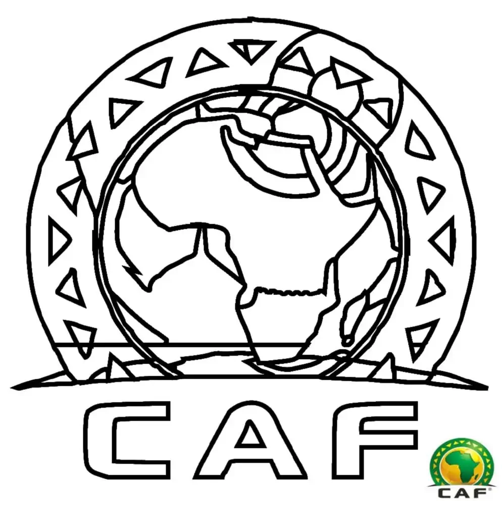 Розмальовка значка африканського футболу CAF