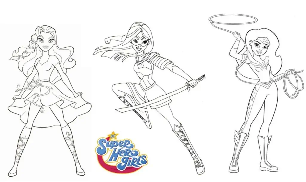 DC Super Hero Girls spalvinimui