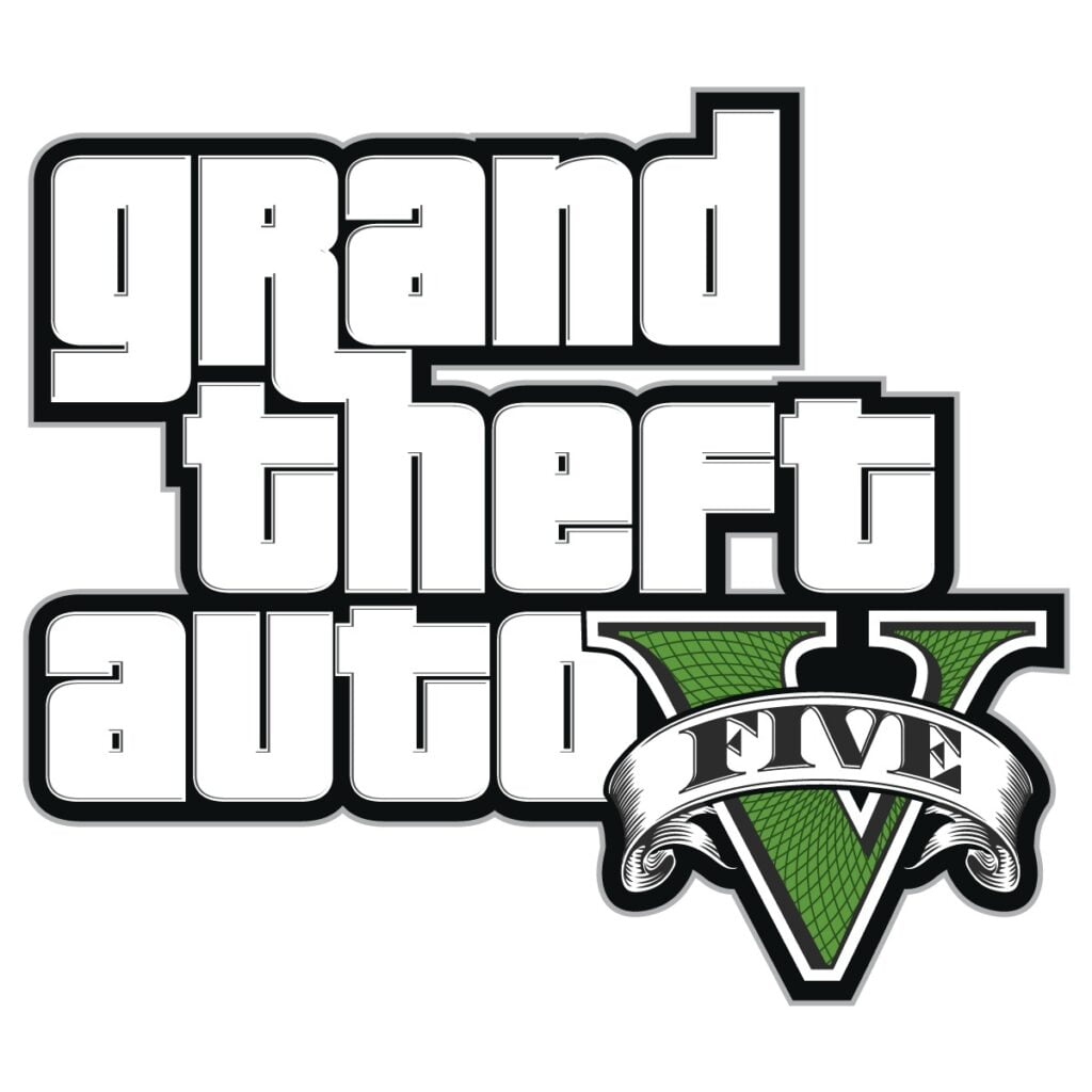 Logo GTA Grand Theft Auto 5 do kolorowania