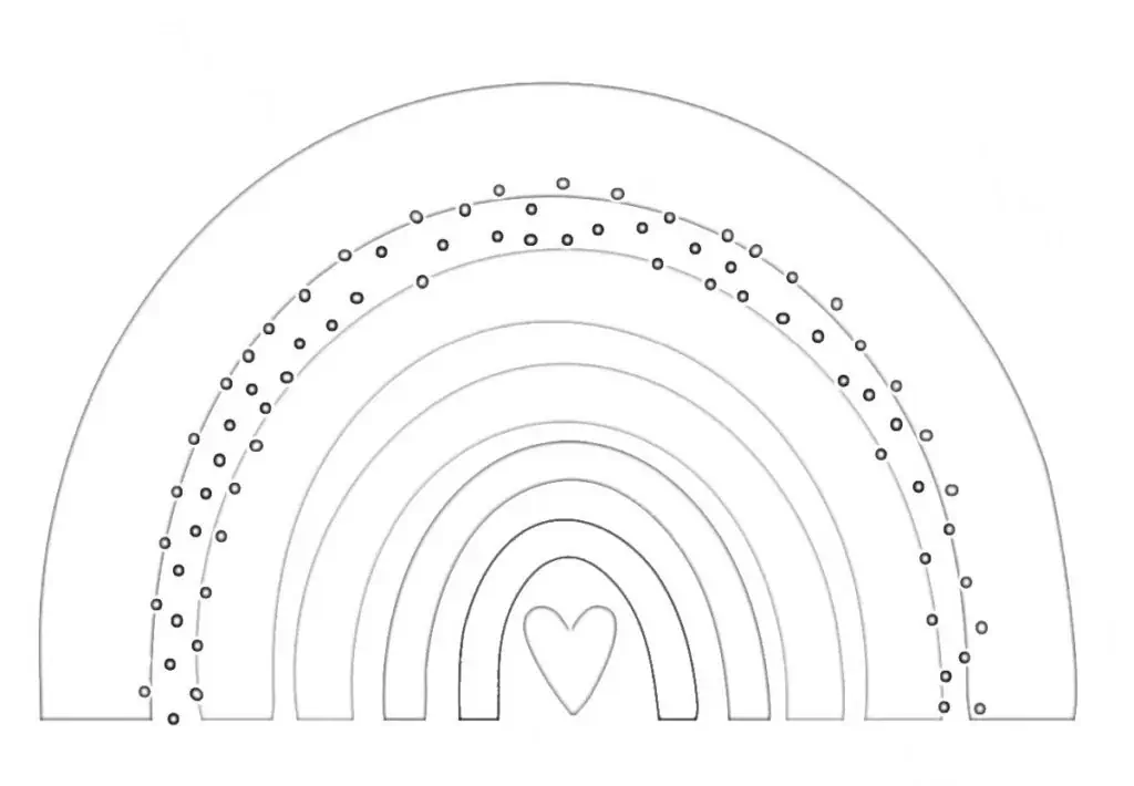 Regenbogen mit Herz