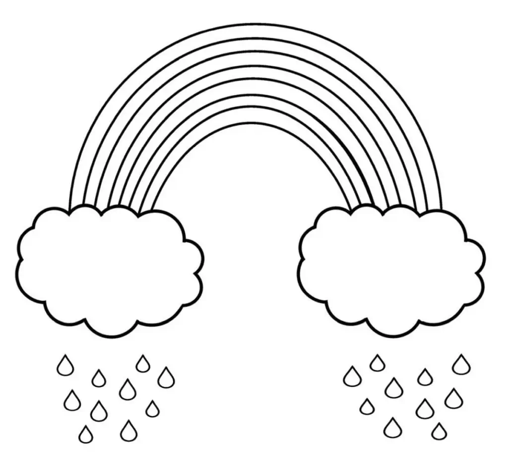 Regenbogen und Regen