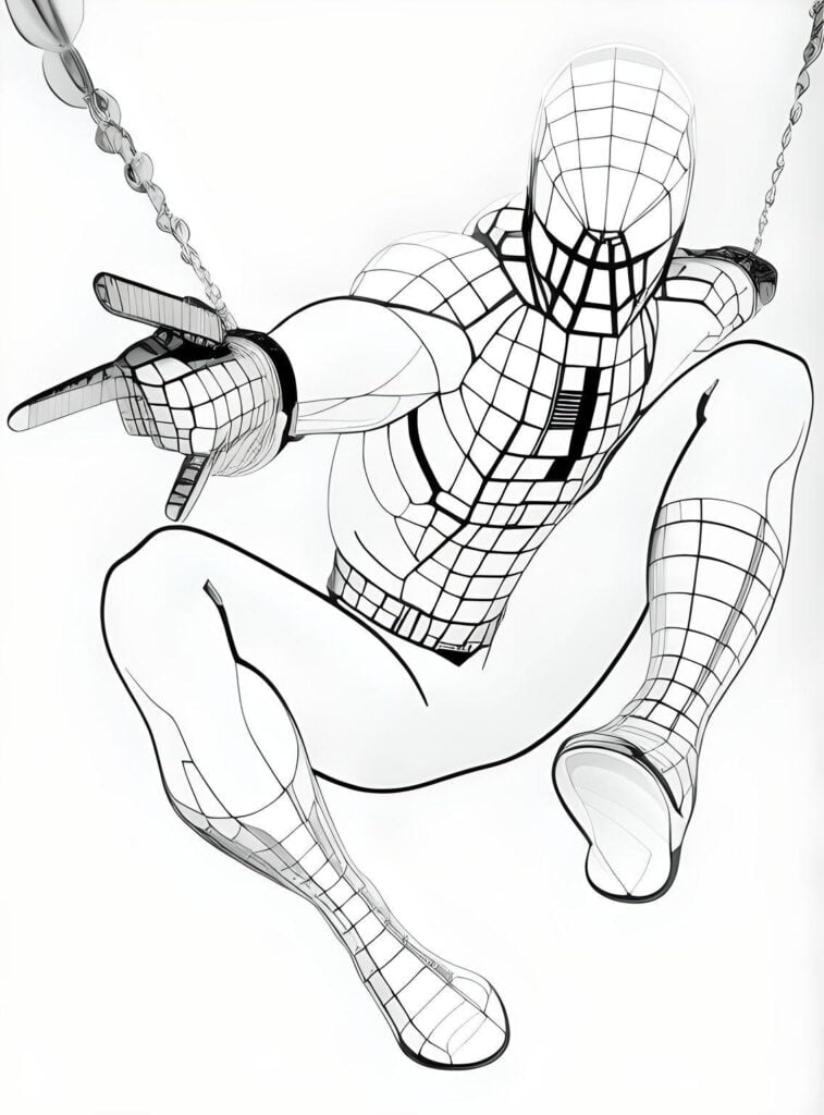 Робот Spiderman для розмальовки