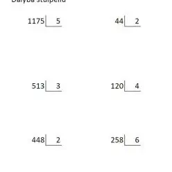 division de matematicas para tercer grado