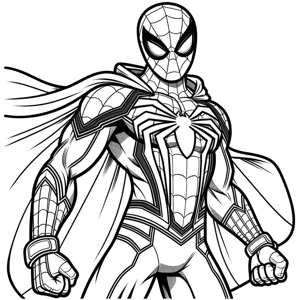 Людина-павук супергерой малюнок для фарбування
