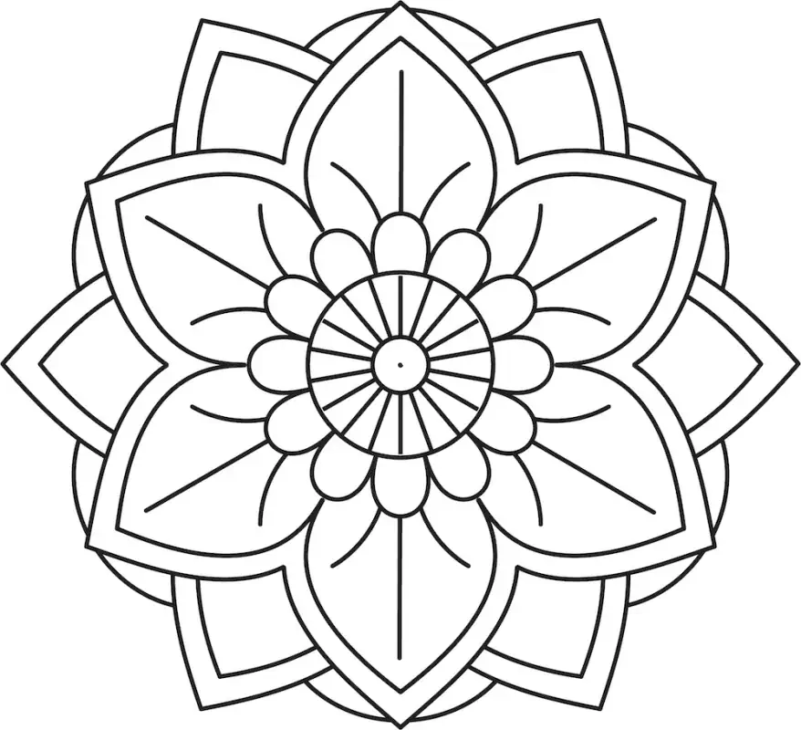 Mandala lilledele lastele