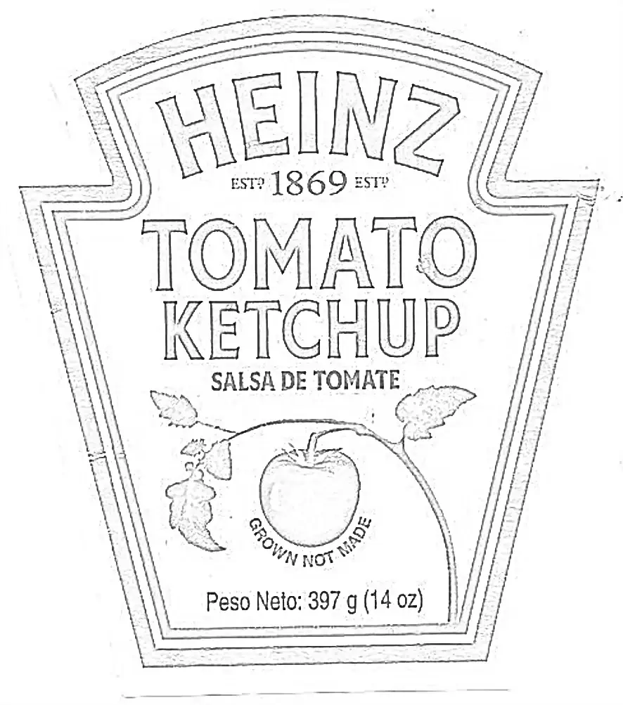 Етикетка кетчупу Heinz