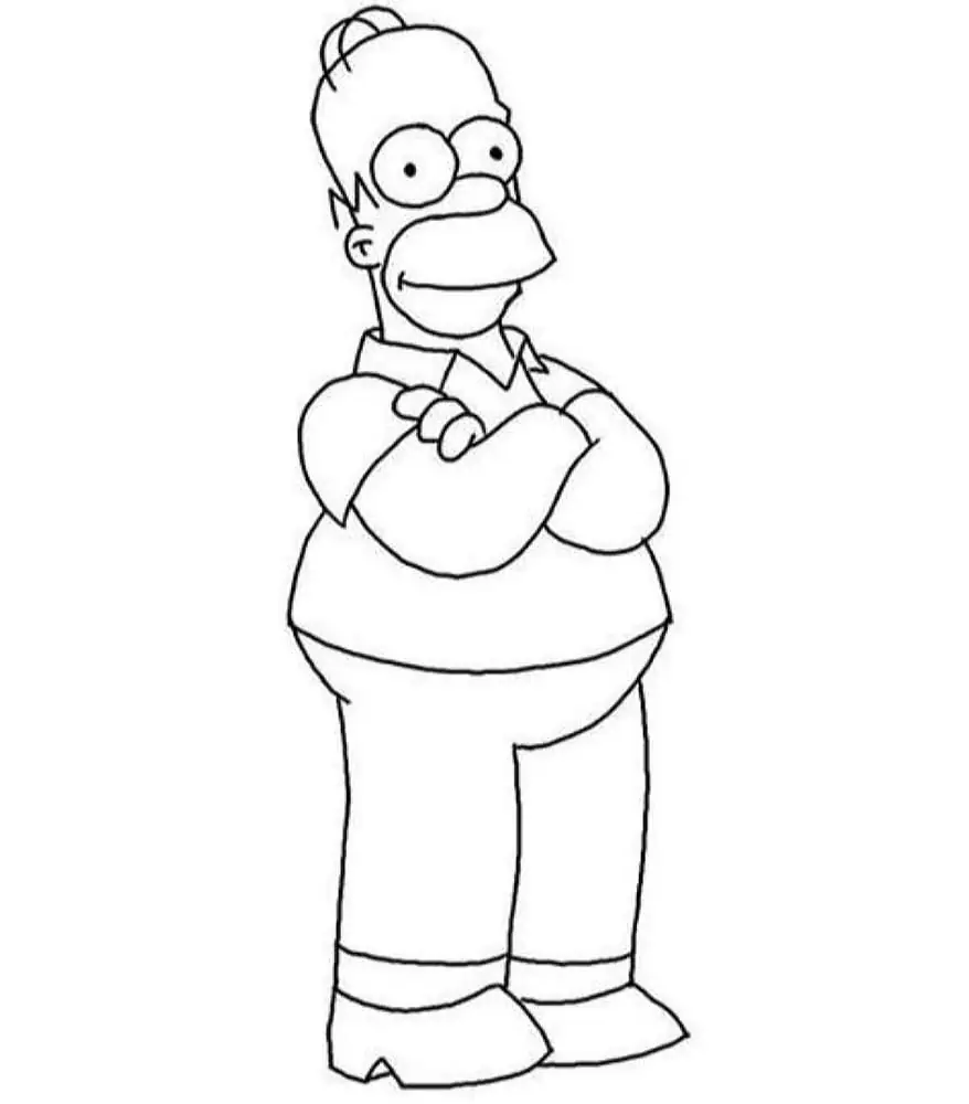 Homer Simpson boyama