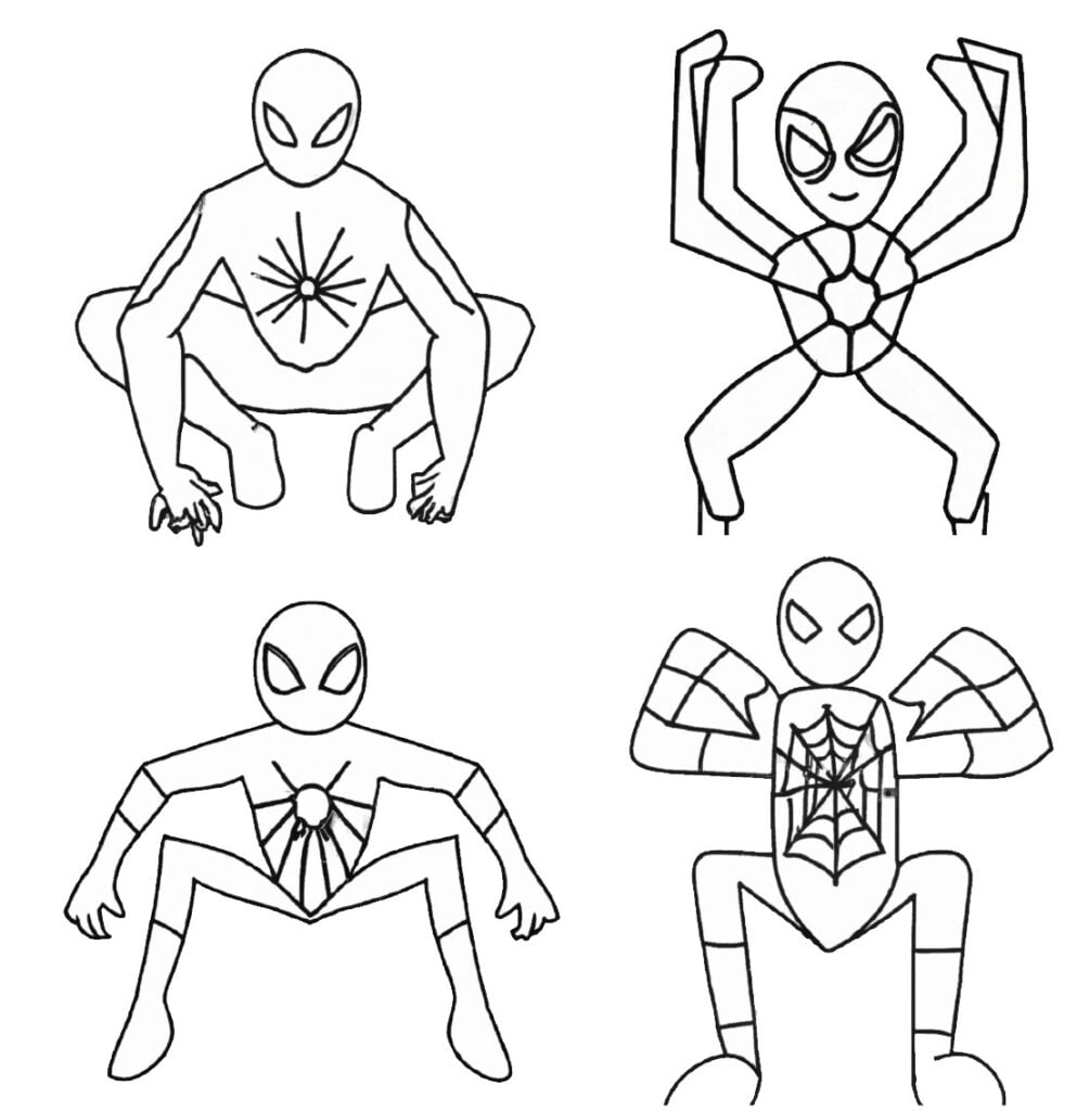Малюнки людини-павука фломастером