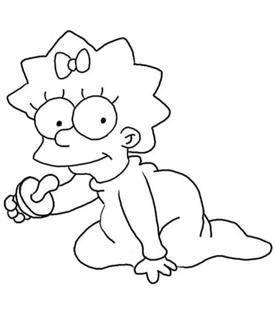 Maggie Simpsons boyama sayfaları