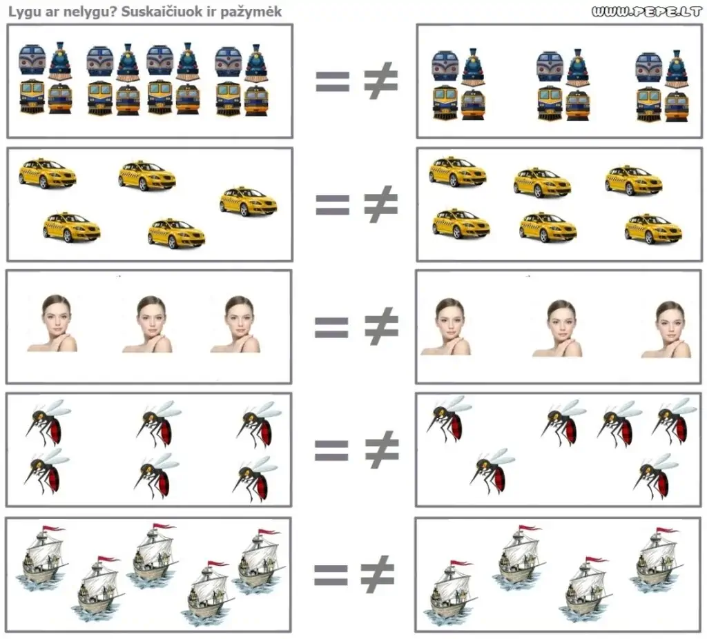 Număr sau egal, problemă de matematică