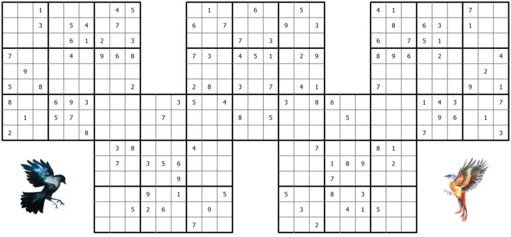 Pikk sudoku lindudega