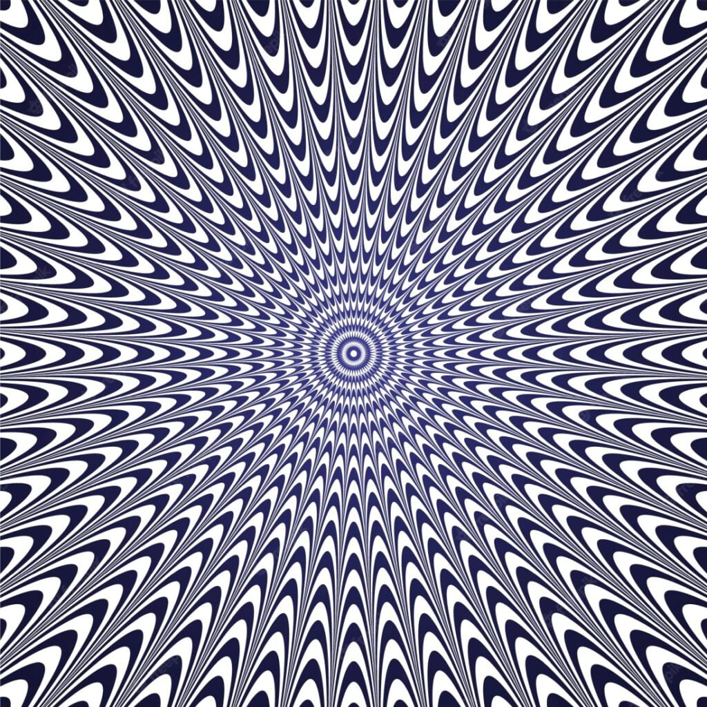 cerchio pulsante di illusione ottica.