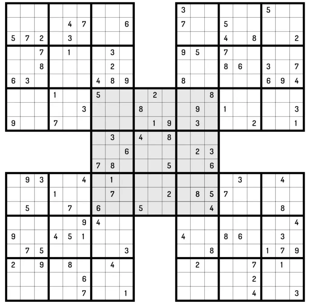 Samurai sudoku