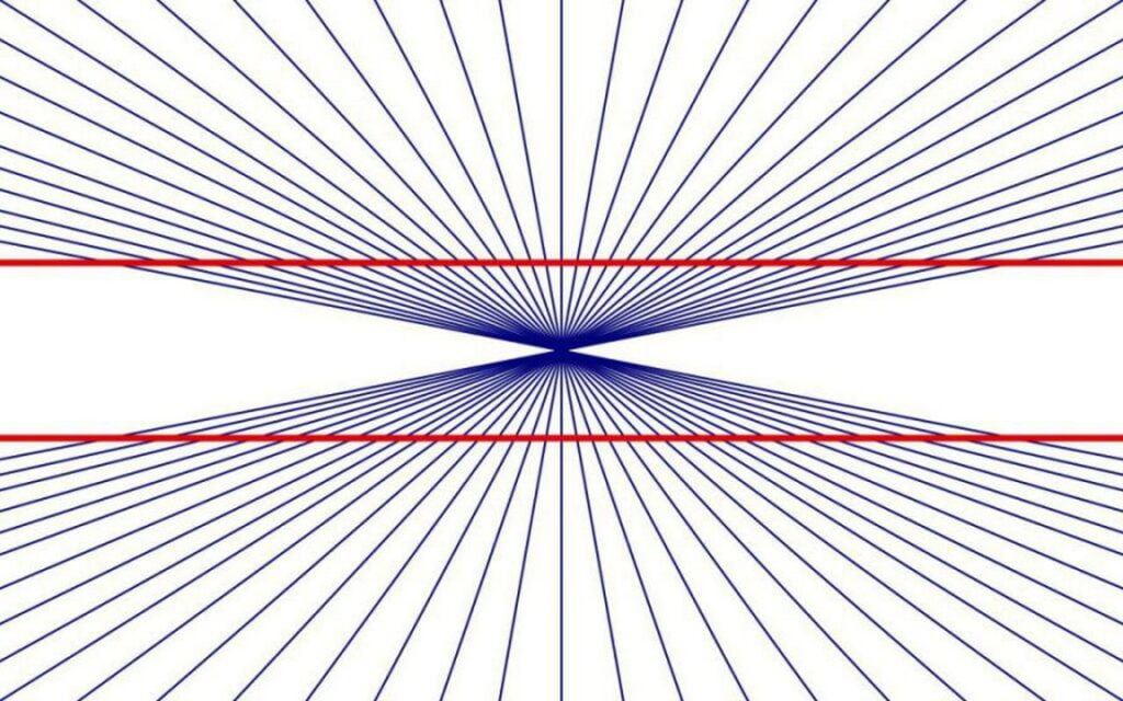 illusione ottica di linee