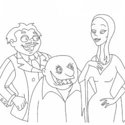 Familia Addams para colorear