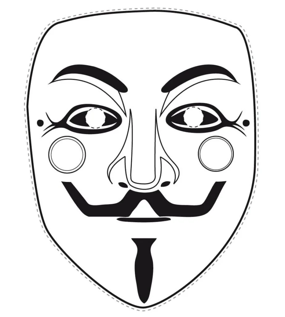 Anonüümne mask värvimiseks