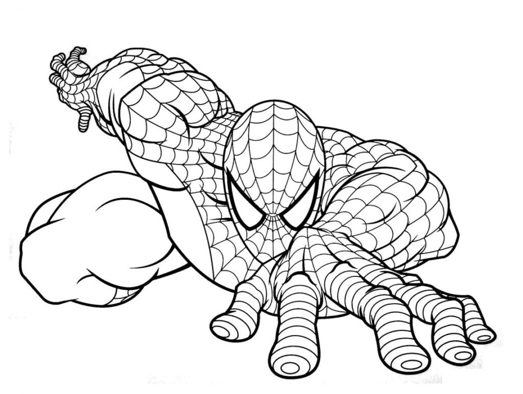 Розмальовка повзає людина-павук