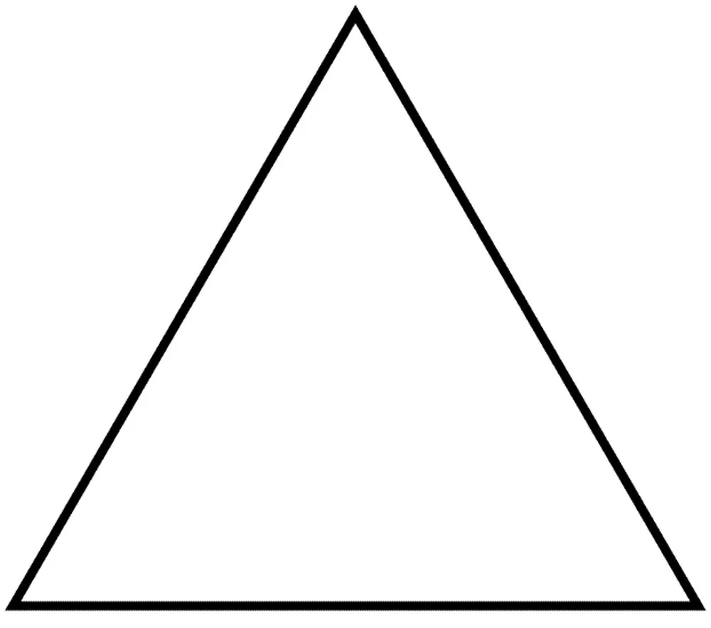 pravilan, jednakostranični trougao bojanka