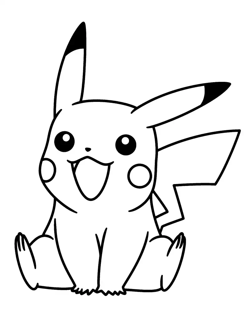 colorear pikachu