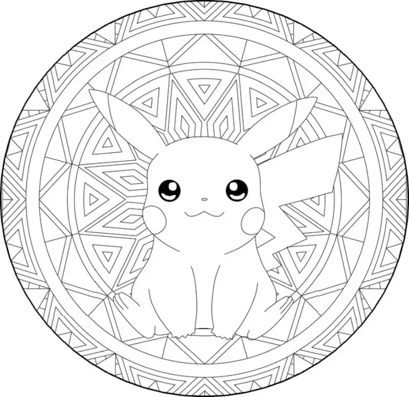 Pikachu pokemoni mandala