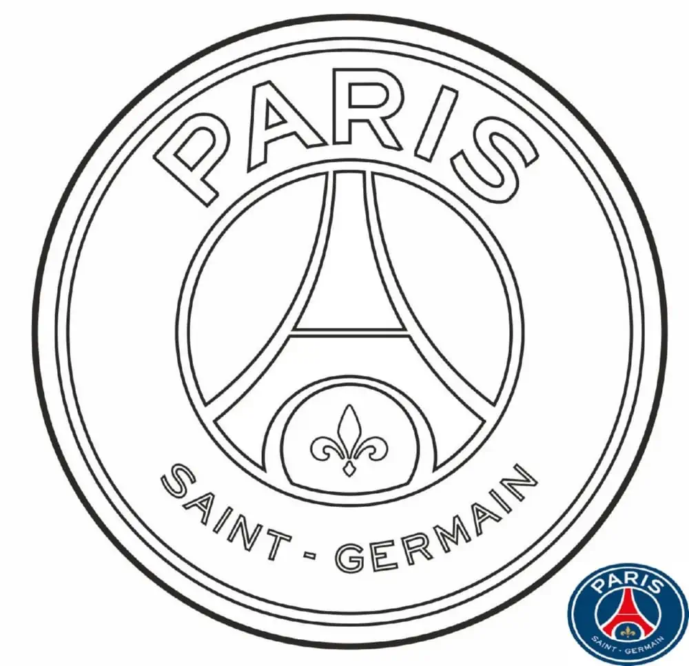 Забарвлення логотипу футбольного клубу Saint German Paris