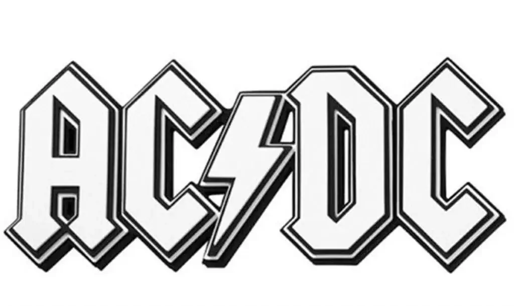 شعار مجموعة الموسيقى ACDC للتلوين