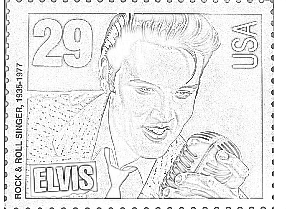 Elvis Presley poštovní známka